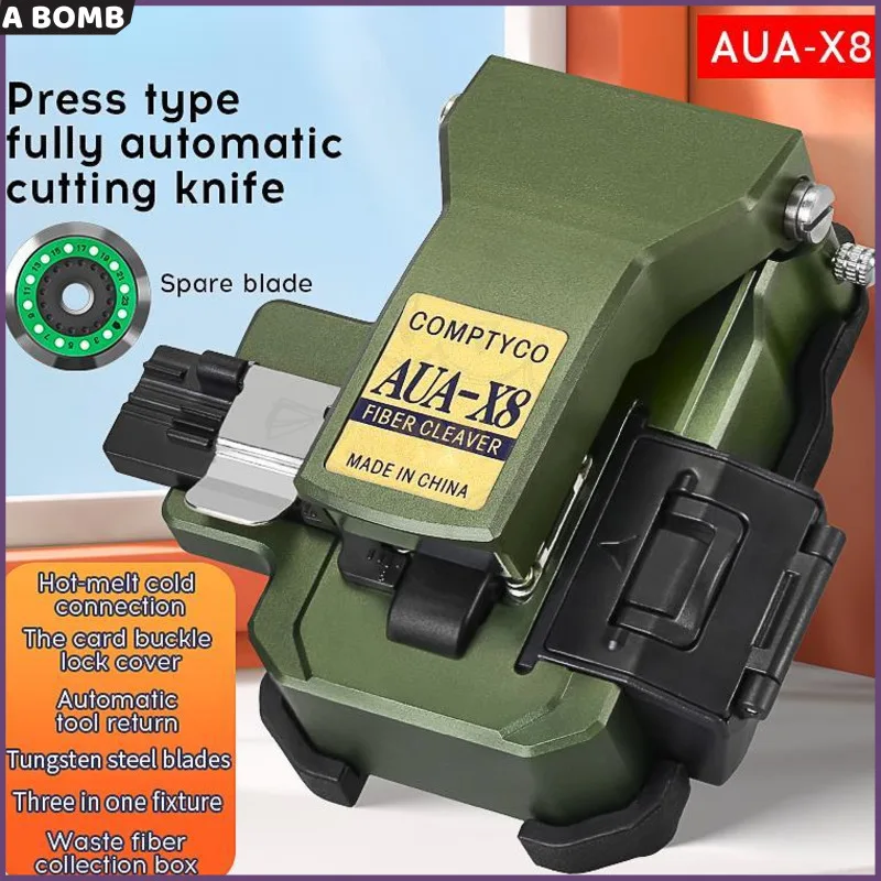 

AUA-X8 Fiber Cleaver High Precision Optical Fiber Cable Cutting Knife FTTH Fiber Optic Cutter Tool Free Shipping