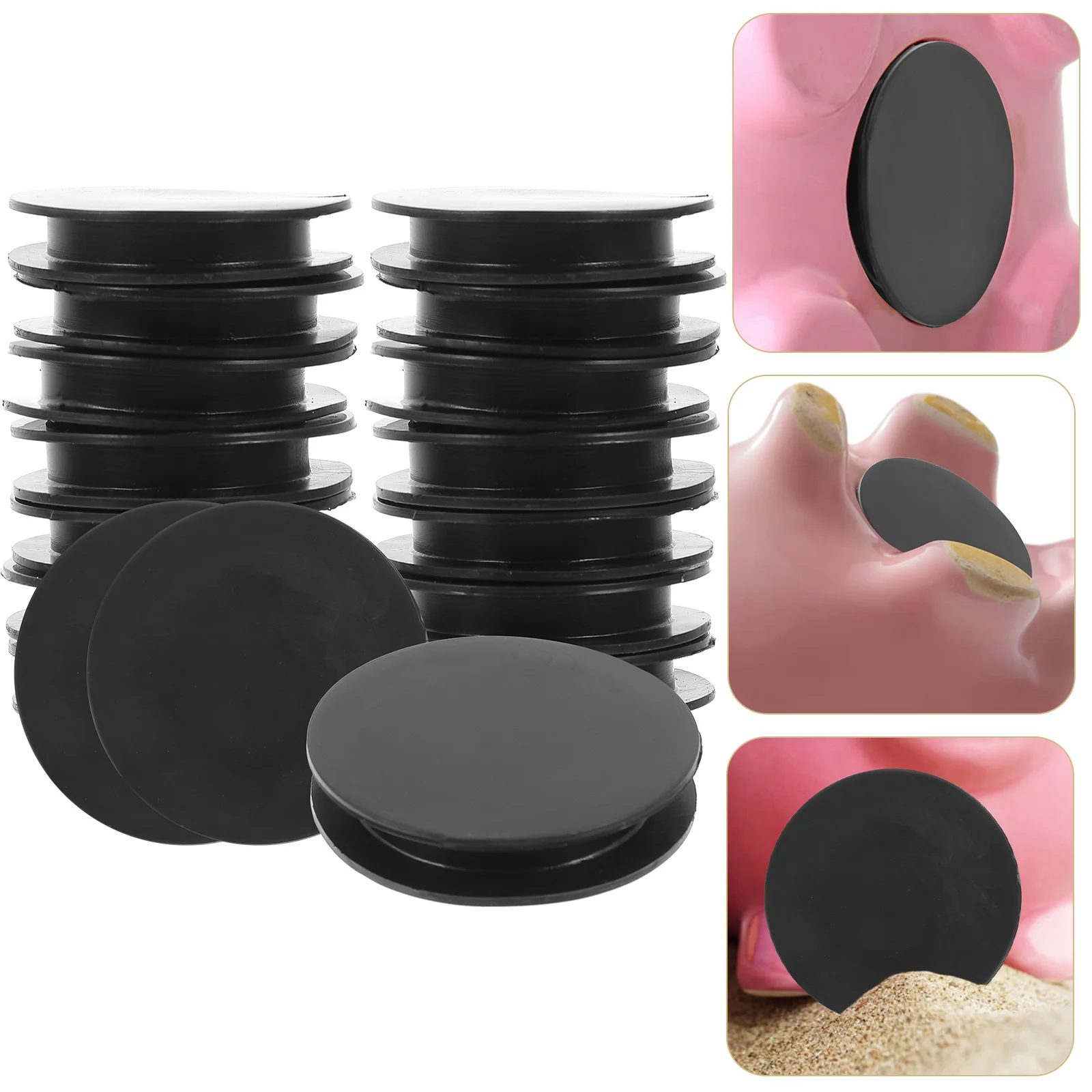 

Bank Piggy Plug Stopper Box Bottom Saving Rubber Money Closure Plugs Insert Roundcover Replacement Monolayer Covers Silicone