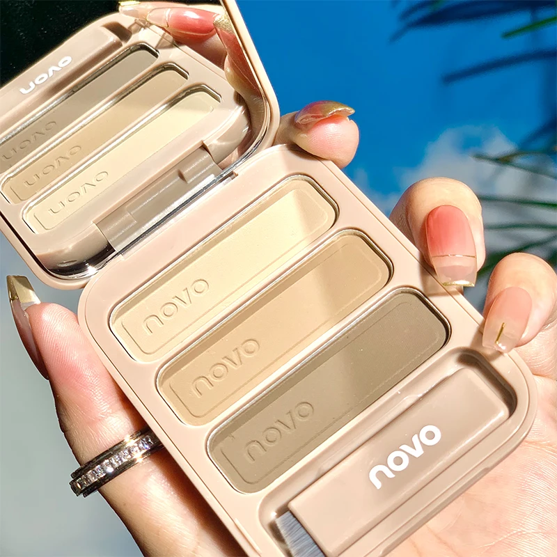 

Пудра для бровей Novo, крем для начинающих, натуральные водостойкие стойкие тени для век, мощный хайлайтер, косметика для девушек, макияж