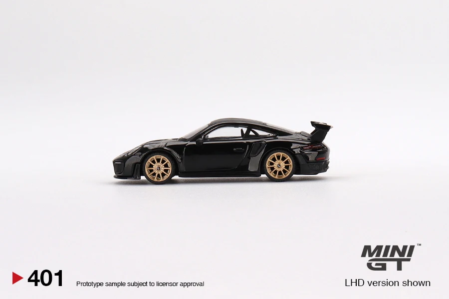 Мини GT 1:64 911 991 GT2 RS Weissach посылка, черный сплав, литый под давлением модель автомобиля, коллекционная миниатюрная машина, игрушки 401 в наличии