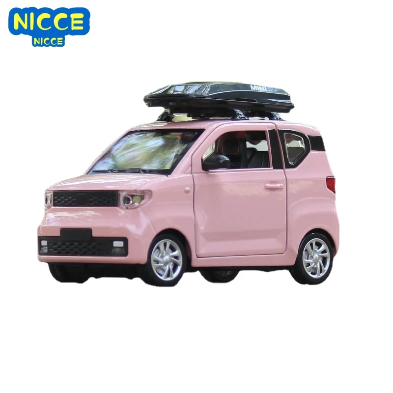 

Nicce 1:24 игрушечный автомобиль, WuLing MINI EV, литый под давлением металлический автомобиль, модель для модели, потяните назад, искусственный миниа...