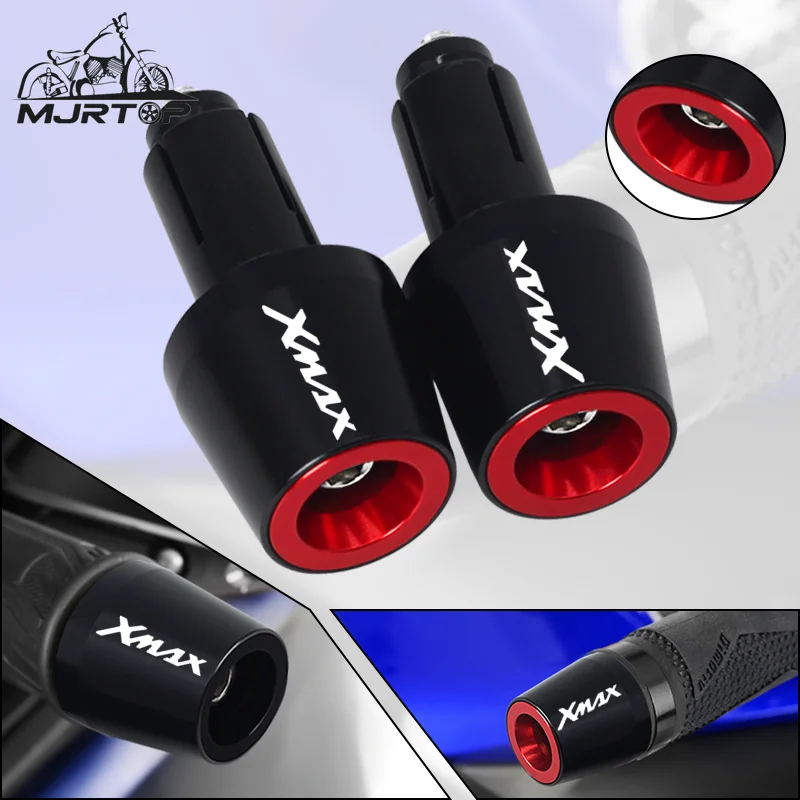 

Motorcycle X MAX Logo Handlebar Grips 22MM Handle Bar Cap End Plugs Accessories For YAMAHA XMAX 125 250 300 400 Xmax 2013-2022