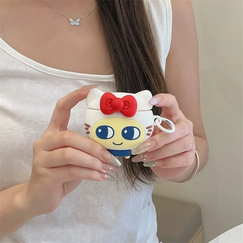 Фото 3D-чехол для наушников в стиле милого японского мультфильма Tamagotchi для Airpods 4, 2, 3, 1, Pro 3, 2, защитный мягкий чехол для беспроводных Bluetooth-наушников №3
