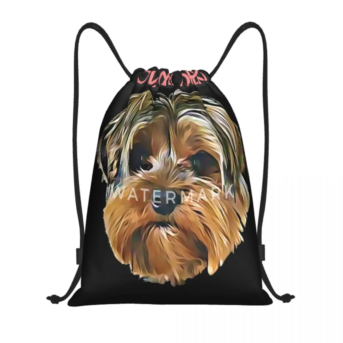 

Сумка на шнурке для йоркширского терьера I Love My Yorkie, рюкзак, Индивидуальная сумка, прочная, подходит для ежедневного использования, в стиле у...