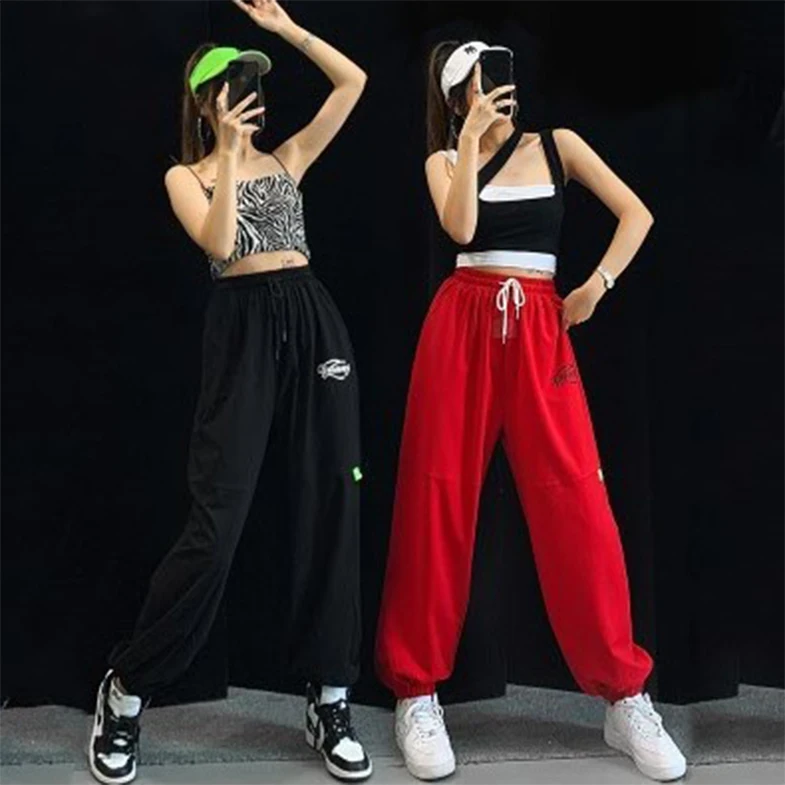 Женские брюки в джазовом стиле костюмы для танцев хип-хоп тренировочные