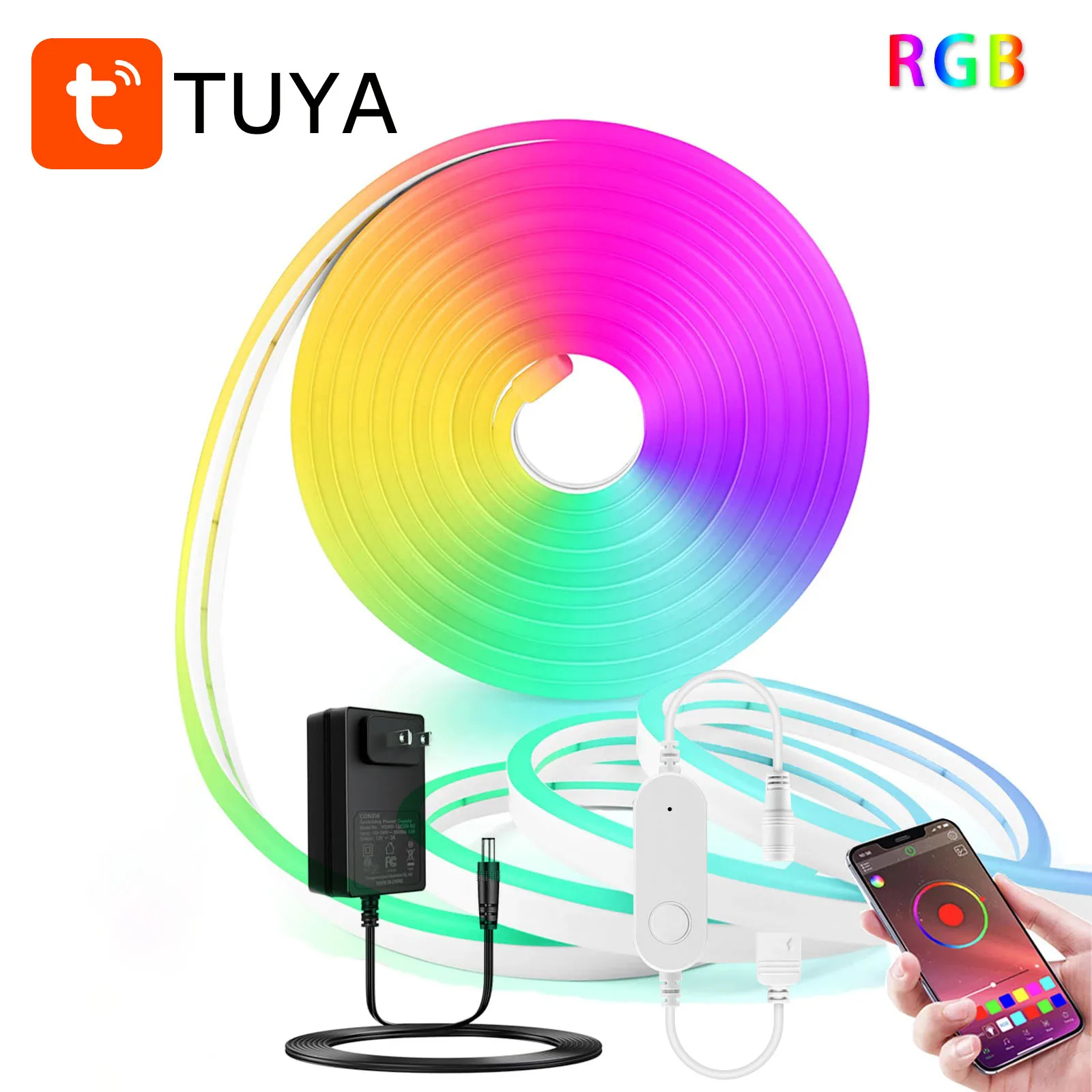 Светодиодная лента водонепроницаемая RGB для создания атмосферы в помещении 24 В 2