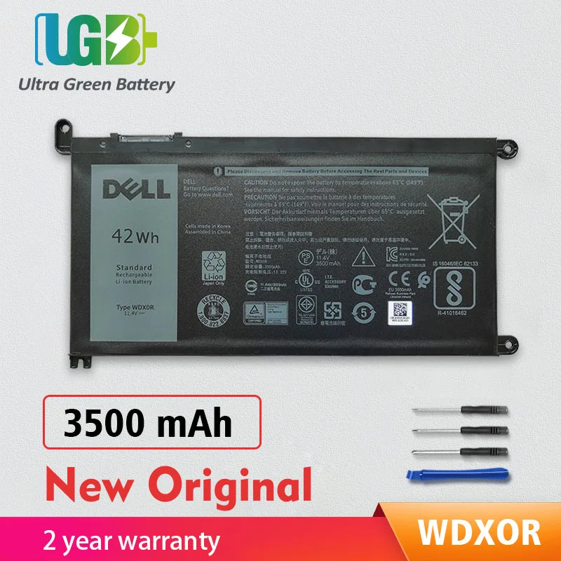 

UGB оригинальный 3CRH3 WDX0R WDXOR Аккумулятор для Dell Inspiron 5570 5557 7579 7378 5379 5378 Latitude 3490 3590 3340 3400 3390 P69G