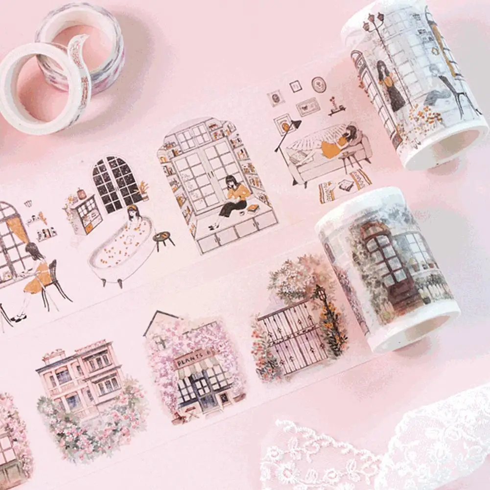 

Цветы, декоративные клейкие стикеры «сделай сам», украшение для руководства, подарки, клейкие наклейки для журнала, декоративная этикетка «сделай сам», клейкая бумага S8U7