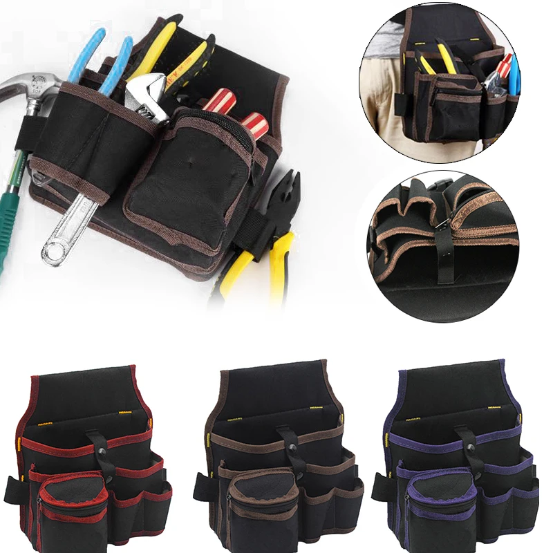 Belt Waist Pocket Case Electrician Oganizer Tool Bag High Capacity Tool Bag Waist Pockets Carrying Pouch Home Tools Storage Bags