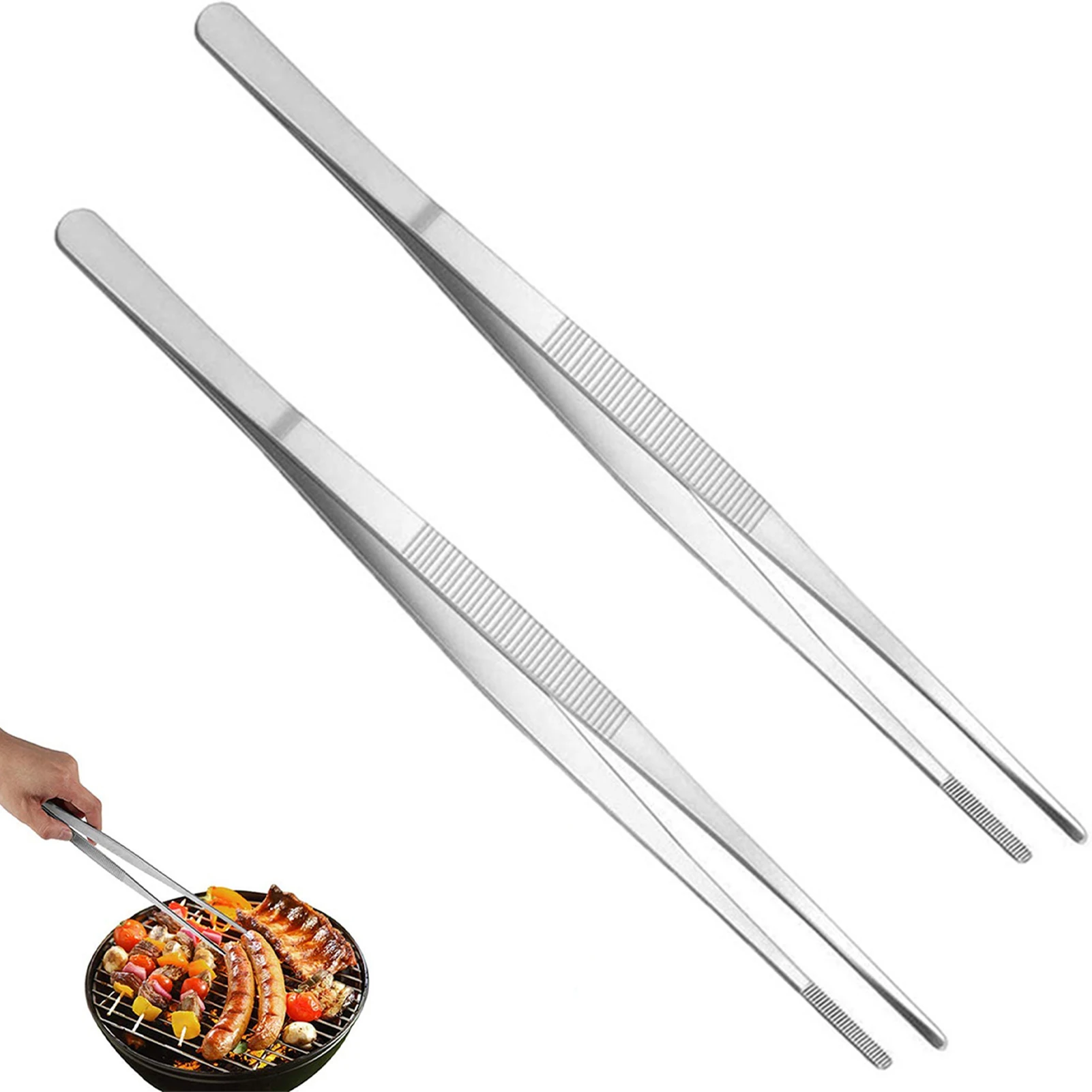 

Kitchen Fine Tweezers Durable Stainless Steel Food Tweezers Thoughtful Design Slender Tweezers For Barbecue Food