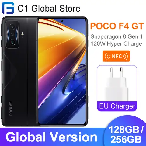 Смартфон глобальная версия POCO F4 GT, 128 ГБ/256 ГБ, Snapdragon 8 Gen 1, NFC, 120 Гц, AMOLED дисплей, 120 Вт, гипер зарядка