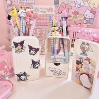 new kawaii sanrio pencil case cartoon kuromi my melody cinnamoroll pen cute beauty refrigerator shelf storage box girl gift