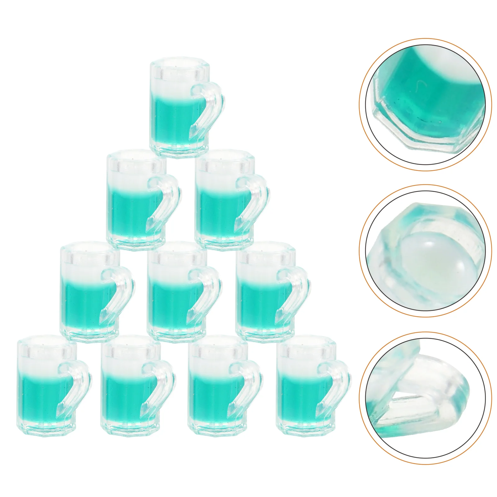 

Mini Beer Glasses Bottle Mini Beer Shot Glasses Resin Mugs Decorative Models Miniature Micro Landscape Decorations Kid Stuff