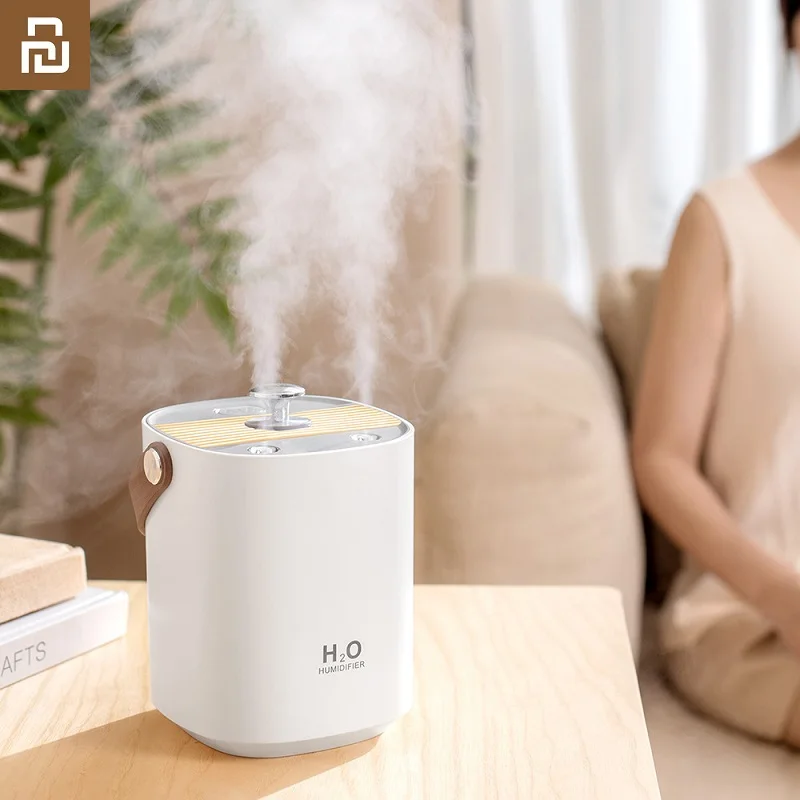 

New Xiaomi Youpin Protable 1.2L Nozzle Dual Humidifier Mist Humidifier with Night Light Rechargeable Humidifier Air Diffuser