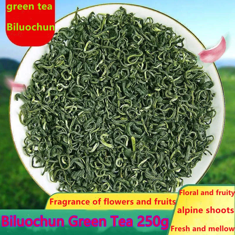 

2022 натуральный органический зеленый чай Biluochun 250 г, новый продукт для ранней весны, зеленый чай для похудения, домашняя продукция для ухода з...