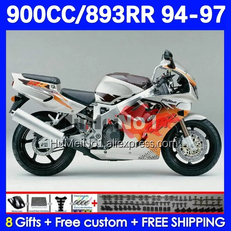 

Body For HONDA CBR 893RR CBR 893 CBR900 CBR893 RR 98No.52 CBR900RR CBR893RR 94 95 96 97 1994 1995 1996 1997 Fairing orange blk