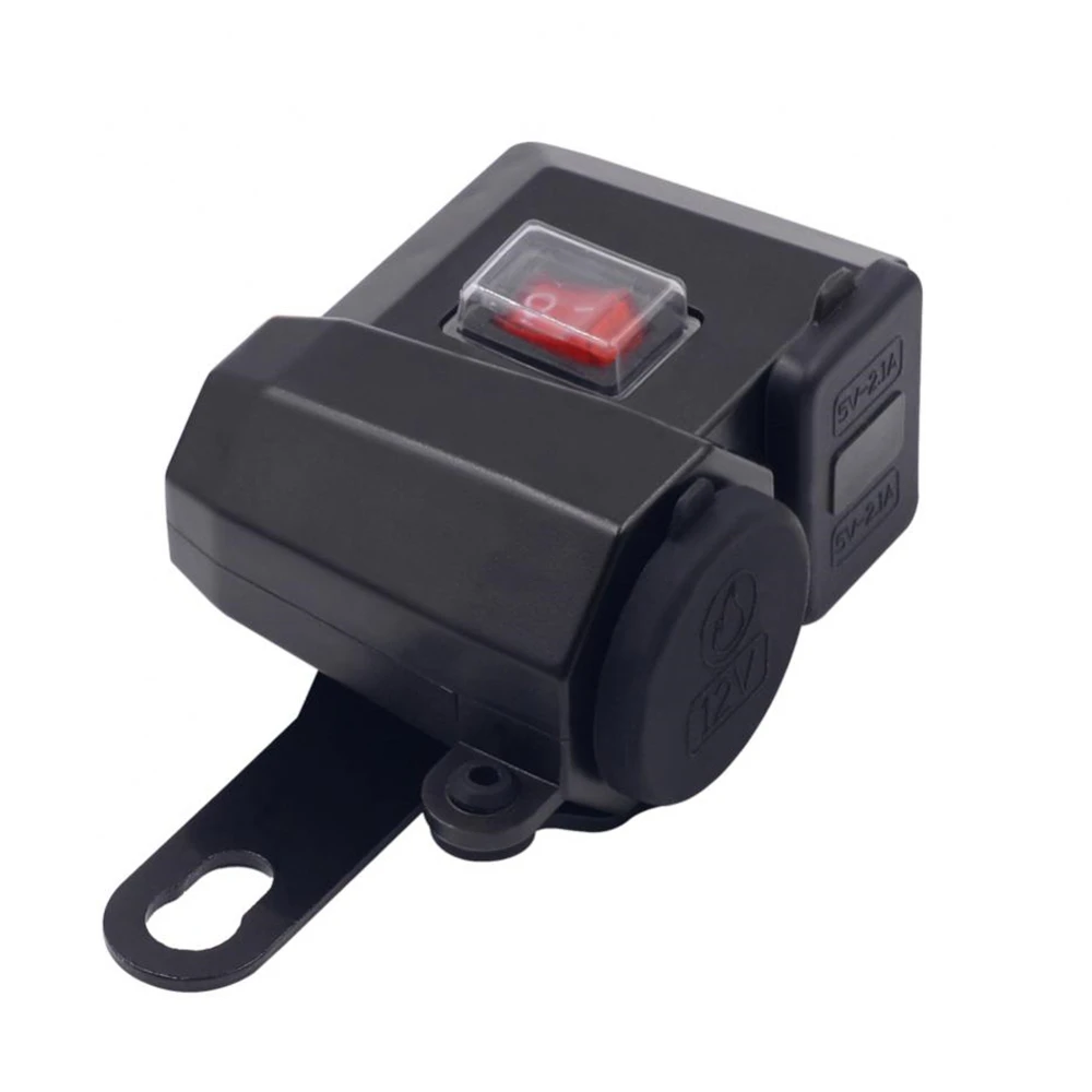 Двойной USB-порт розетка прикуривателя зарядное устройство на руль мотоцикла для