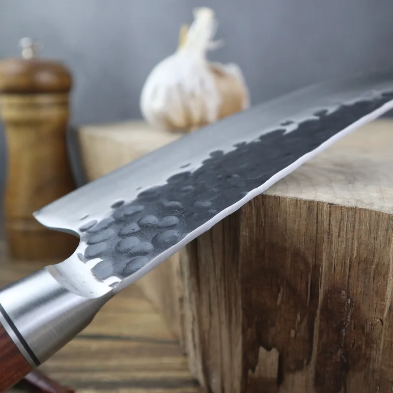 Кованый нож из нержавеющей стали Многофункциональный кухонный резец с узором в