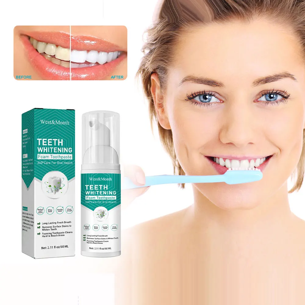 

Пенная зубная паста для чистки зубов, мусс для свежего дыхания, мята, долговечная Глубокая очистка для желтого кариес, продукты для здоровья