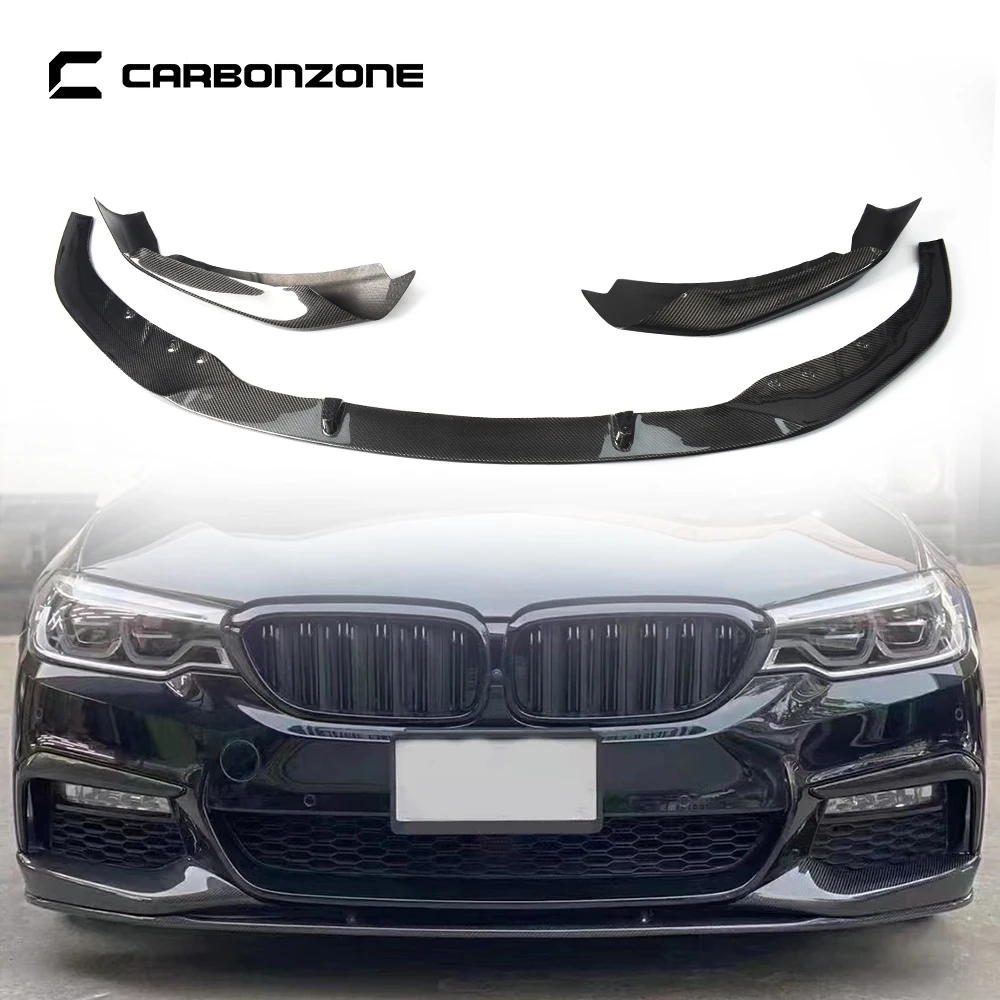 Передний бампер из углеродного волокна в стиле МП для BMW 5 серии G30 диффузор