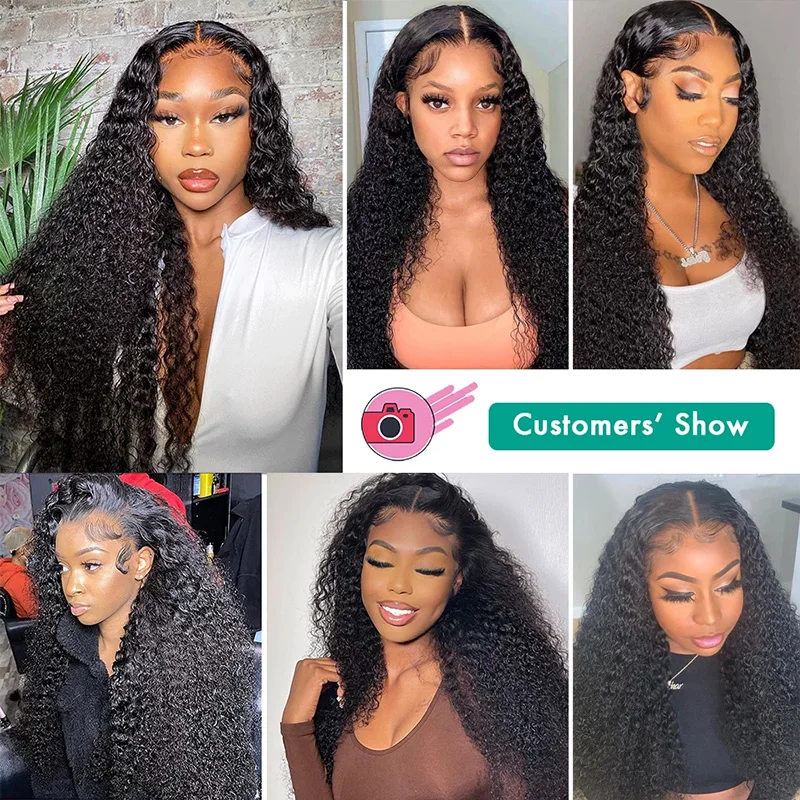 Парик с V-образным вырезом длиной 20 дюймов вьющиеся натуральные волосы