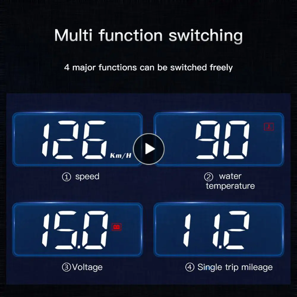 

M3 Obd2 Hud Comes With A Shade Auto Hud Display Digital Auto Electronics Hud Projector Universal Multifunctional