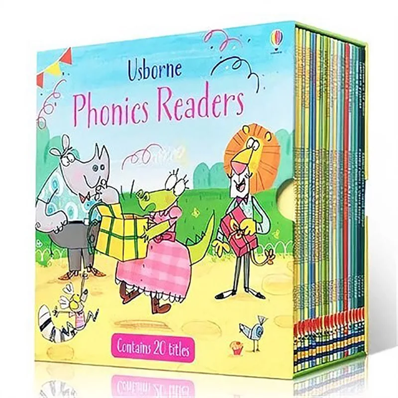 

20 books Usborne phonics readers gift box set Famous English Book Children Educational bedtime story picture book 4-8 years