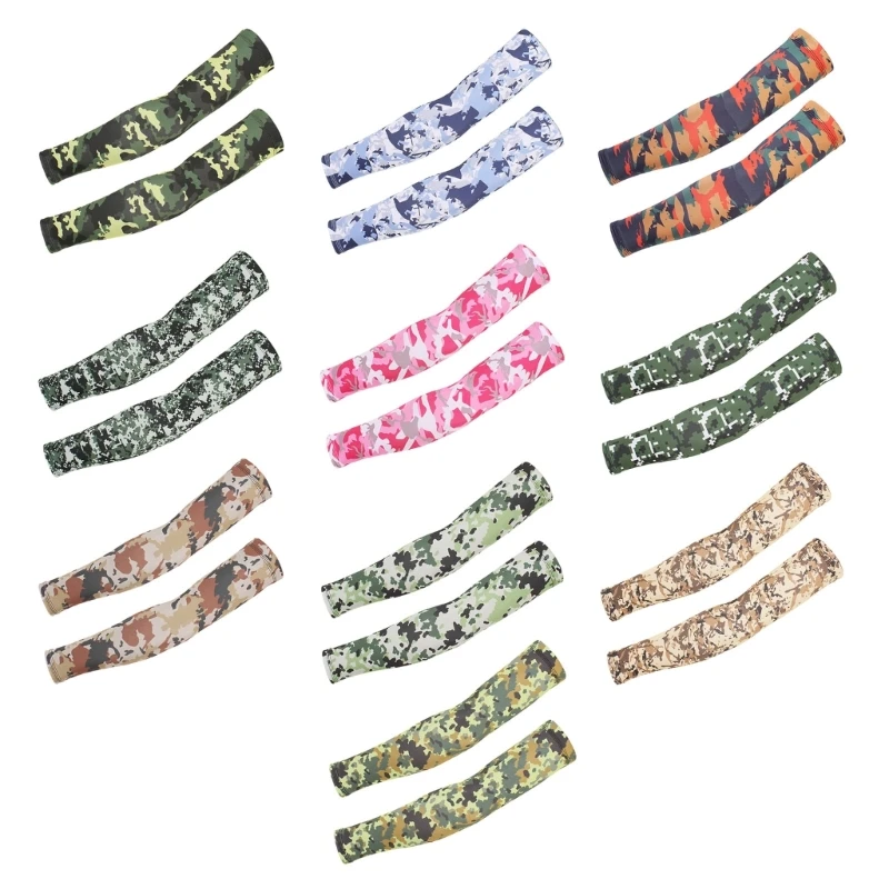 

2Pcs Cooling Sport Sleeves UV Protection Arm Cover Compression Arm Sleeves