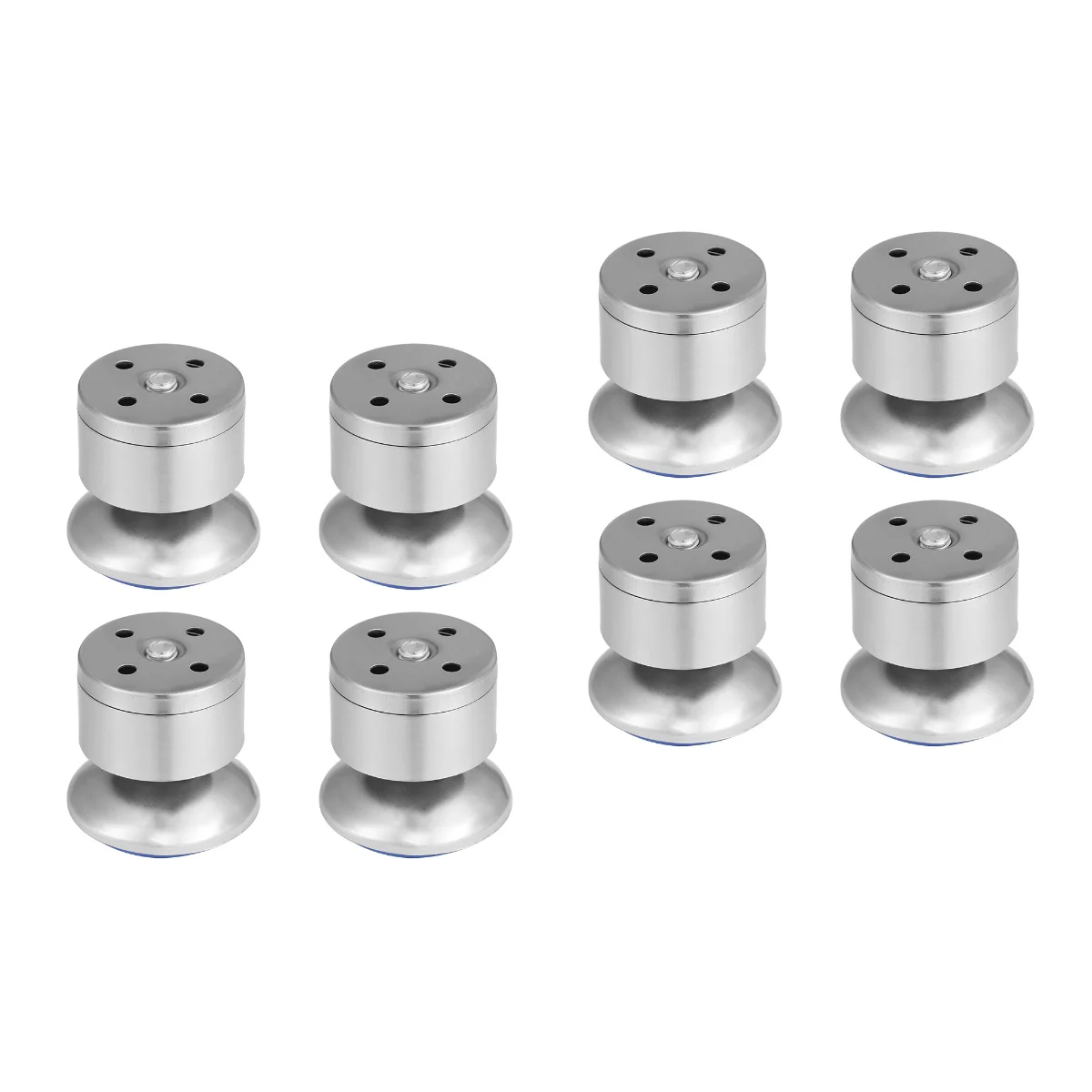 

8 pcs Stainless Steel Cabinet Foot Adjustable Support Foot Type Sofa Foot Furniture Cabinet Feet Pad (Steel)