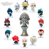 8cm anime genshin impact klee keqing raiden statuette figure pvc toys cute game role figurine collection model model doll gifts