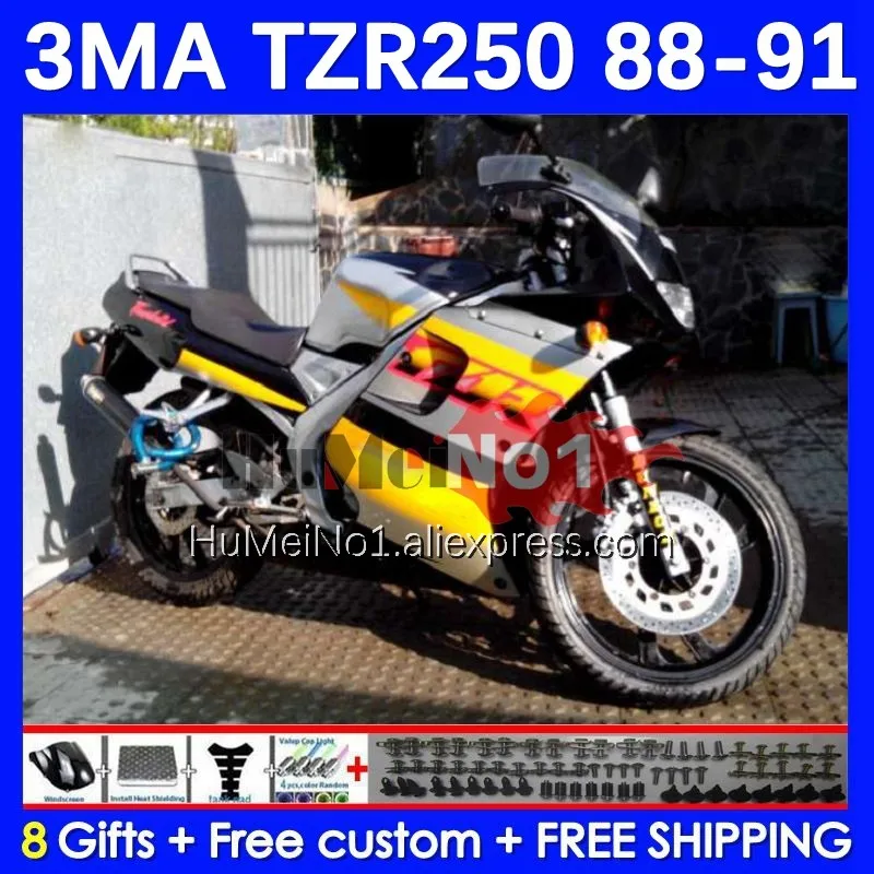 

Kit For YAMAHA TZR-250 3MA TZR250 YPVS RS TZR 250 88 89 90 91 144No.120 TZR250R TZR250RR 1988 1989 1990 1991 Fairing yellow