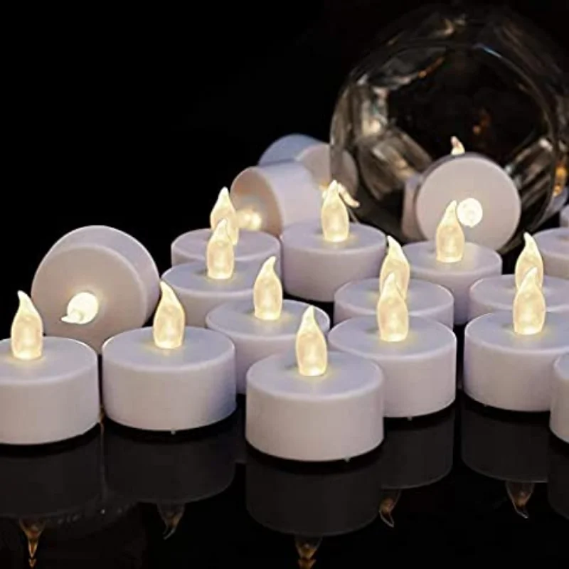 

LED Electronic Candle Flameless Small Tea Lamp With Battery Power For Birthday Party, Festival, Wedding Room Decoration