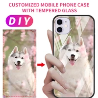 custom diy any picture image glass phone case for samsung galaxy s22 s21 s20 apple iphone 13 12 xiaomi poco x3 redmi note 10s 10