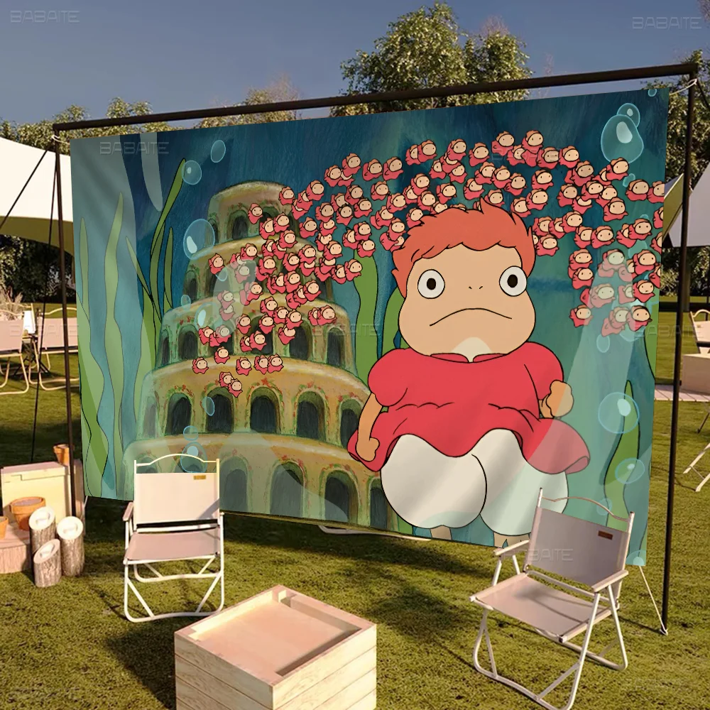 P-Ponyo на C-скале ретро флаги множество вариантов декор для гостиной студии баннер