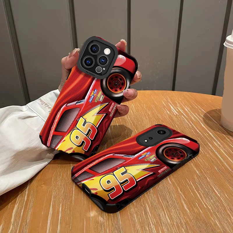 Pixar Автомобили Молния Маккуин гоночный мультфильм iphone13/12 мобильный телефон чехол