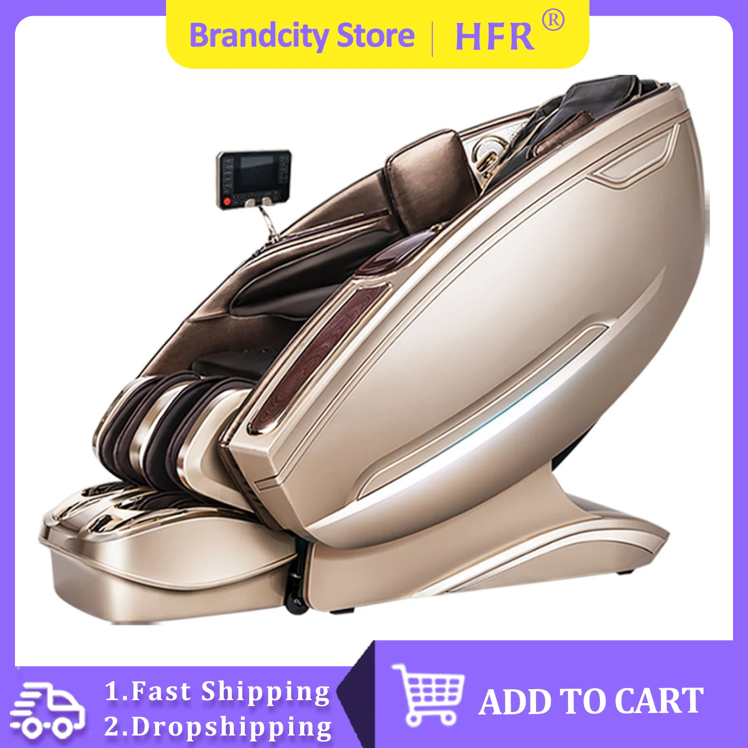 

4D AI Voice Full Body Detection Electric Luxury Massage Chair SL Track Manipulator Zero Gravity Massage Chairs With Electric
