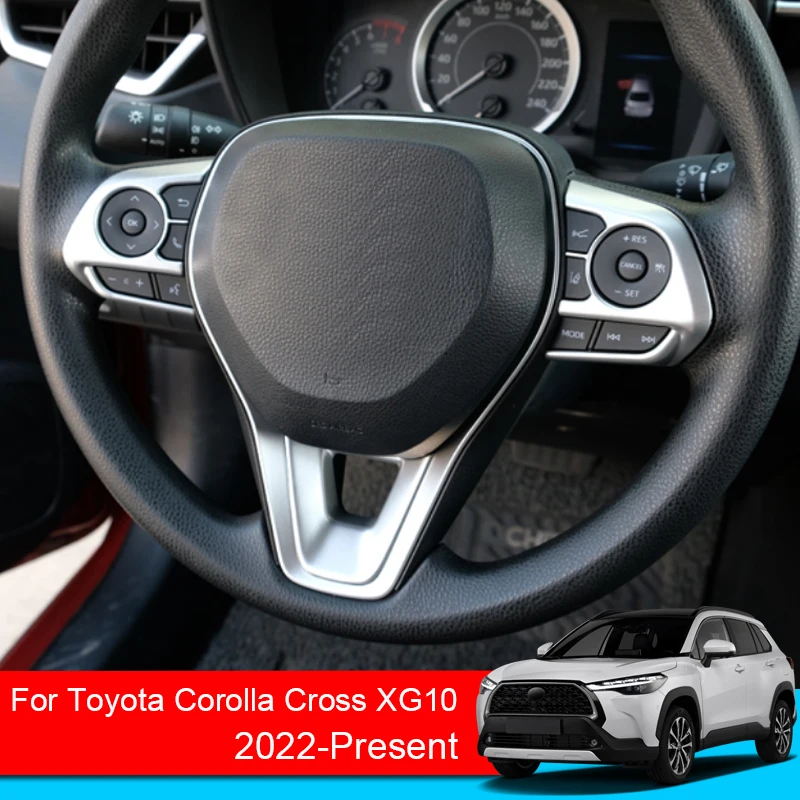 

3 шт., автомобильный Стайлинг, руль, блестки для Toyota Corolla Cross XG10 2022-2024, защитные наклейки, внутренние автомобильные аксессуары