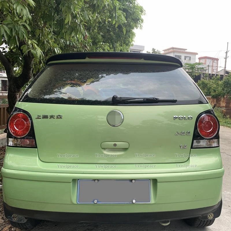 Фото Для Volkswagen Polo 2005 2006 2007 2008 2009, высококачественный АБС-материал, задний спойлер автомобиля, накладка на багажник, спойлер для губ, детали кузова №2