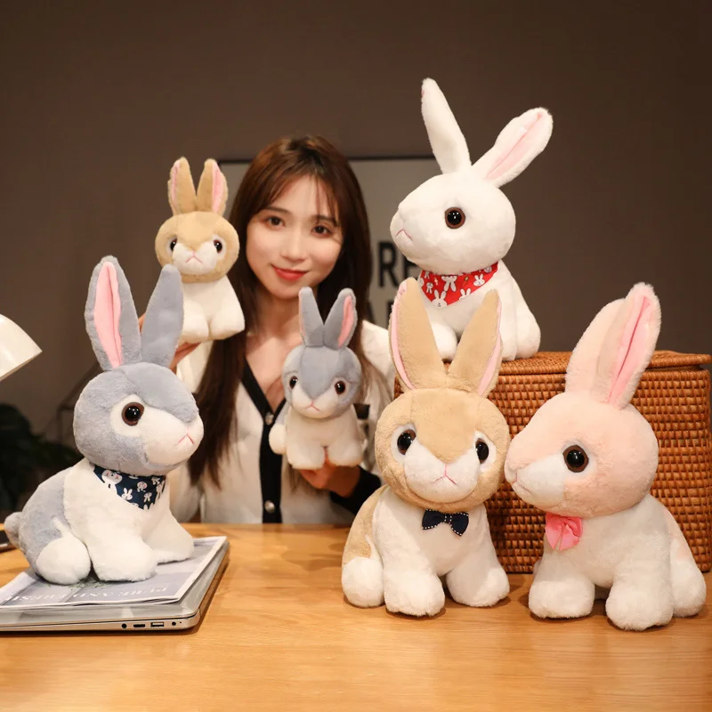 

Soft Cotton Stuffed Rabbit Figure Kawaii Fashion Keychain Cozy Home Decoration
