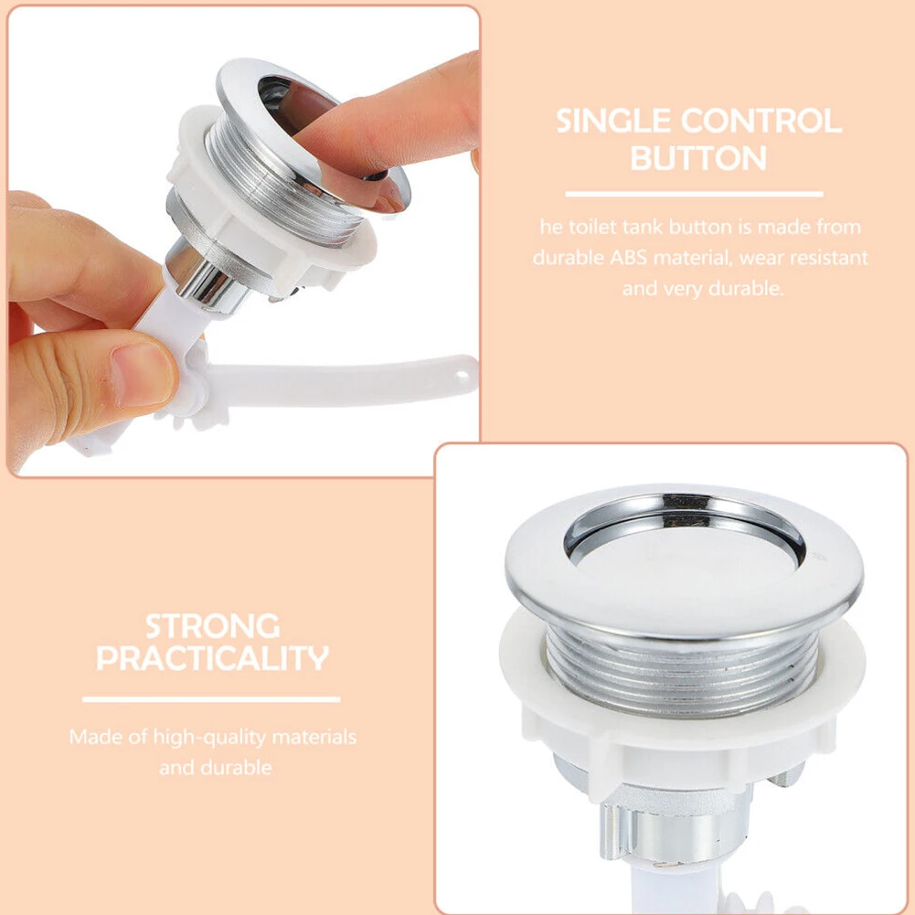 

ABS Toilet Button Water Tank Button Flush Switch Press Flush Valve Household Bathroom Hotel Public Place Toilet Rust Prevention