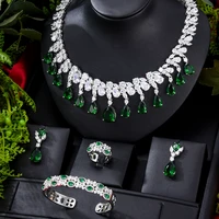 kellybola new luxury necklace bracelet earrings ring 4pcs set for women bridal wedding party costume jewelry sets high quality