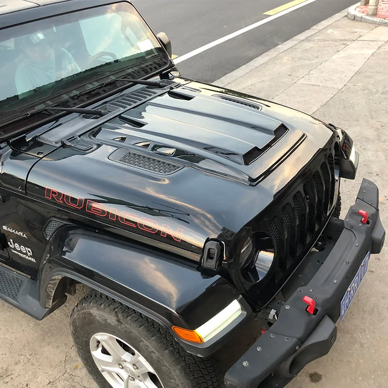 

Для Jeep Wrangler JL 2018-2021 крышка капота двигателя декоративные модифицированные детали