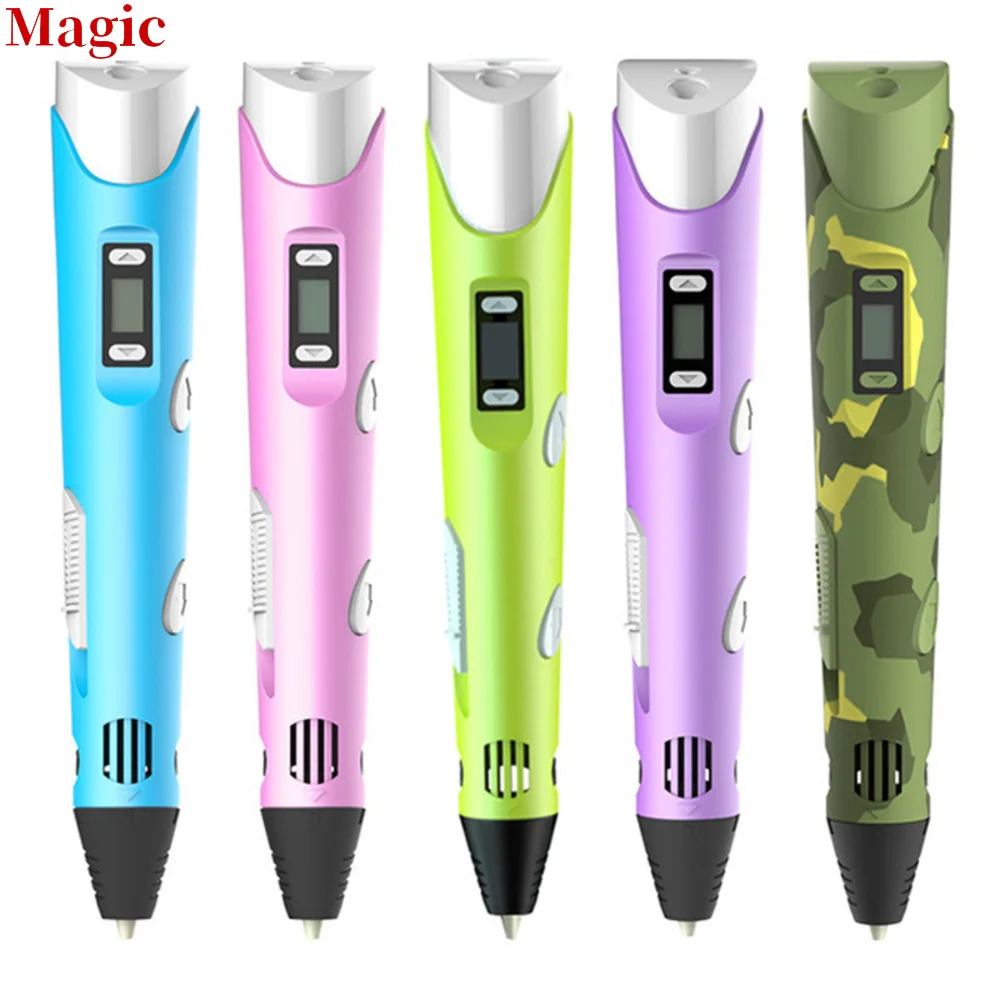 3d-ручка со светодиодным экраном для детей рисования сделай сам совместимая с