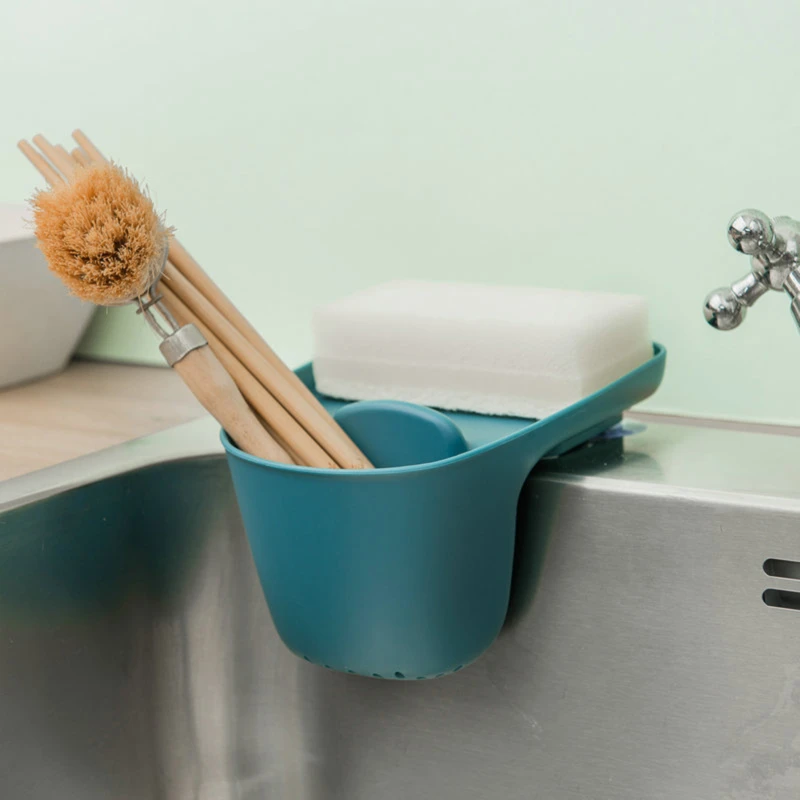 

Сливная корзина для кухонной раковины, Полка на присоске, кухонные принадлежности, держатель для губки, органайзер для хранения в кухне и ва...