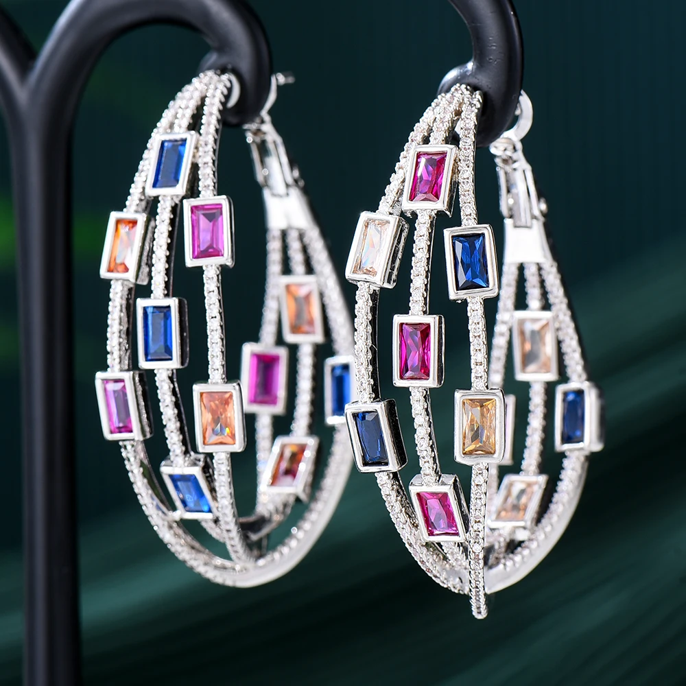 

Missvikki NEW Original Charm Luxury Earrings for Women Fine Bridal Wedding Party Luxury Gorgeous Top Shiny Jewelry High Quality