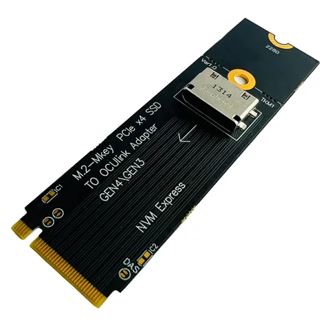 M.2 M-Key PCIe X4 SSD к U.2 OCUlink SFF-8612 адаптер Gen4/Gen3 для 2,5 дюймового NVME U.2(SFF 8639)SSD PCI-E NGFF карта Riser