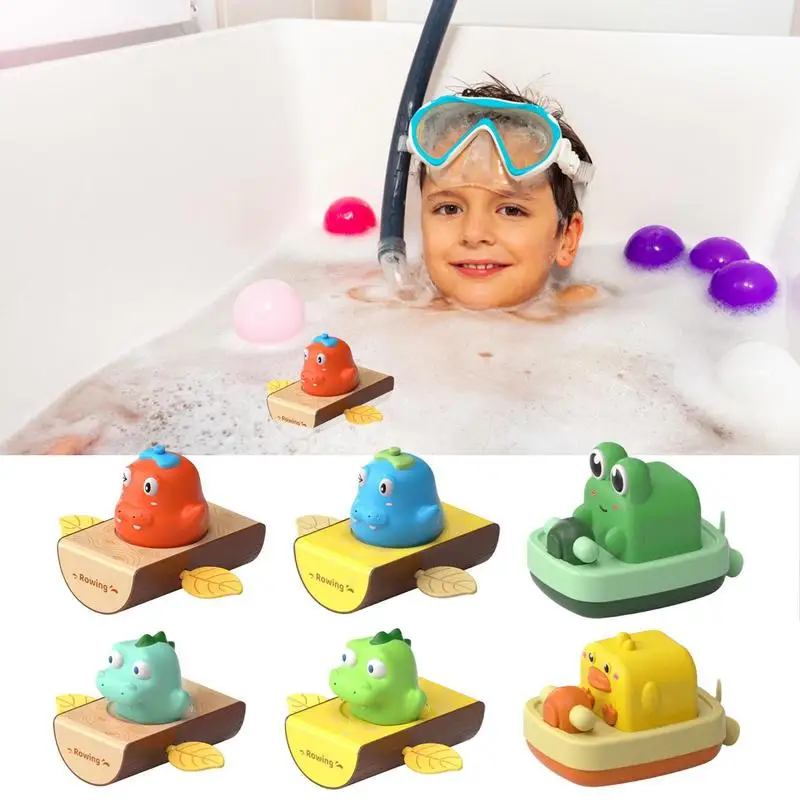 

Заводные детские игрушки для ванной, милые Мультяшные животные, утка, динозавр, бегемот, Классическая Детская игрушка для воды, летняя игрушка для купания в воде