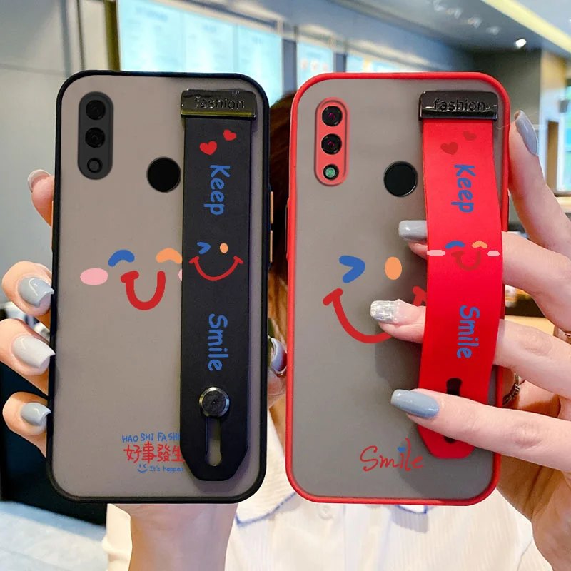 

Wrist Case for Huawei Nova 3i 4 5 Pro 5i 6 7 7i 8 SE P20 P40 Lite Honor Play5 Play 20 Pro Colorful Little Smile Case simple