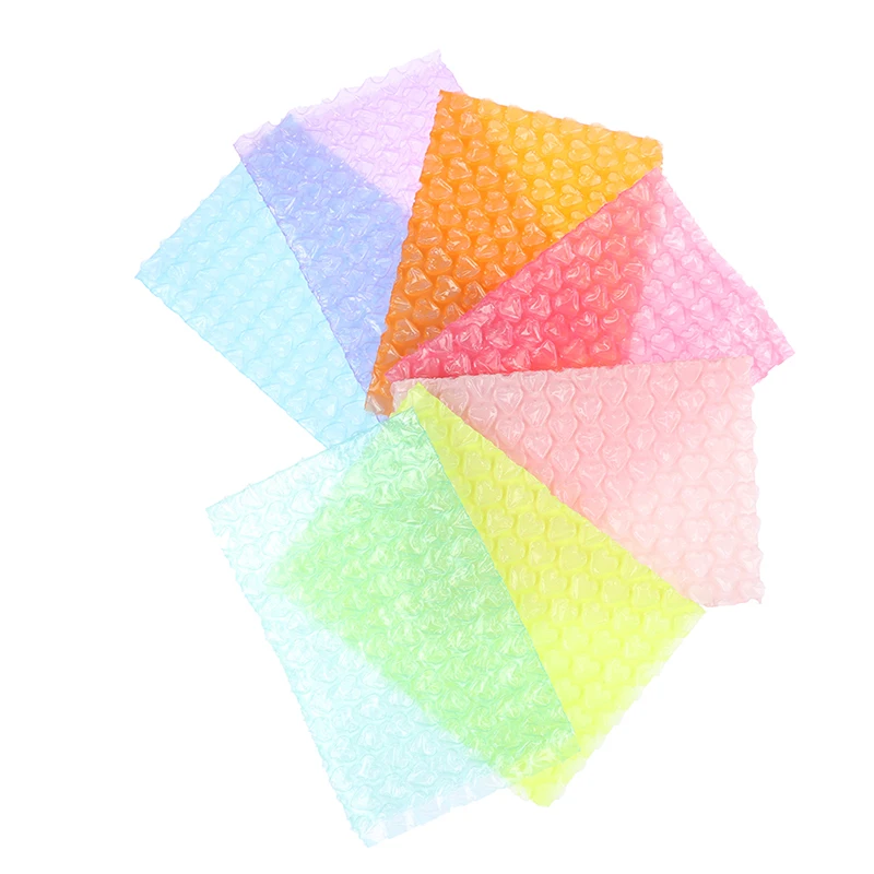 

10Pcs 15*10cm Colorful Heart-Shaped Bubble Bags Foam Wrap For Express Packing Mailers Padded Bags Shockproof Wholesale