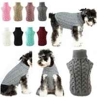 winter warm fashion knitted puppy dog jumper sweater pet clothes for small dogs cat soft woolly coat xmas gift